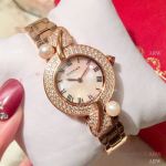 Swiss Quality Cartier Ladies 33mm Watch Rose Gold Sapphire Glass